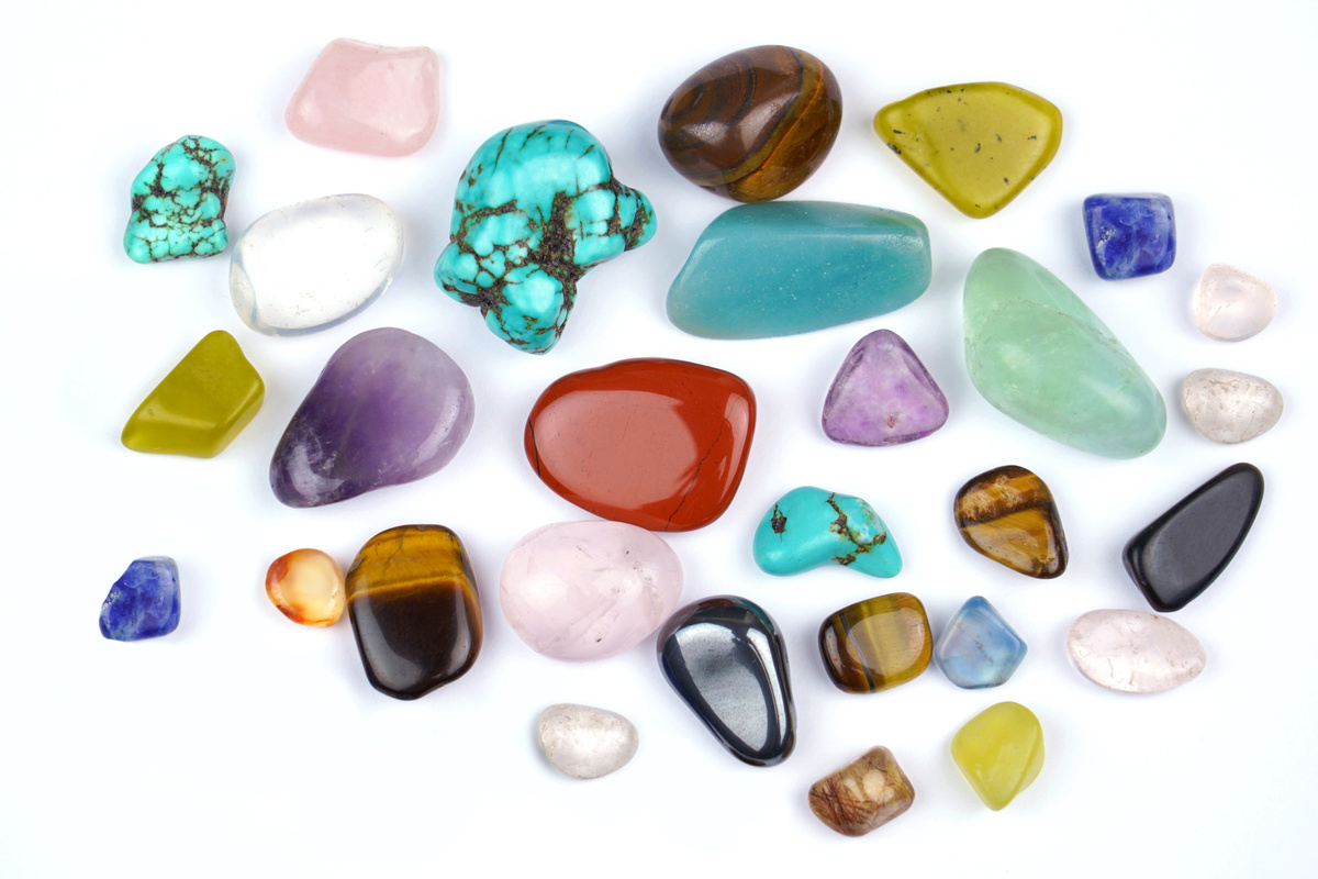 Natural colorful gem stones